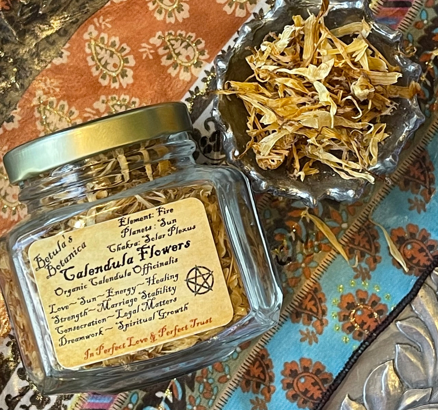 Herbes ~ Calendula Flowers ~Sun Energy, Strength, Healing, Legal Matters