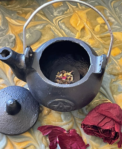 Cast Iron Tea Kettle Incense Burner