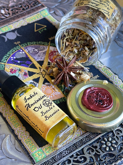 Sabbat Incensum Imbolc, Anointing Oil & Sacred Bath Collection