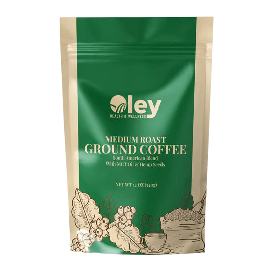 Oley Health & Wellness GROUND COFFEE WITH MCT OIL & HEMP SEEDS