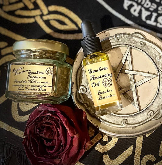 Sabbat Incensum Samhain, Anointing Oil, & Sacred Ritual Bath Sets