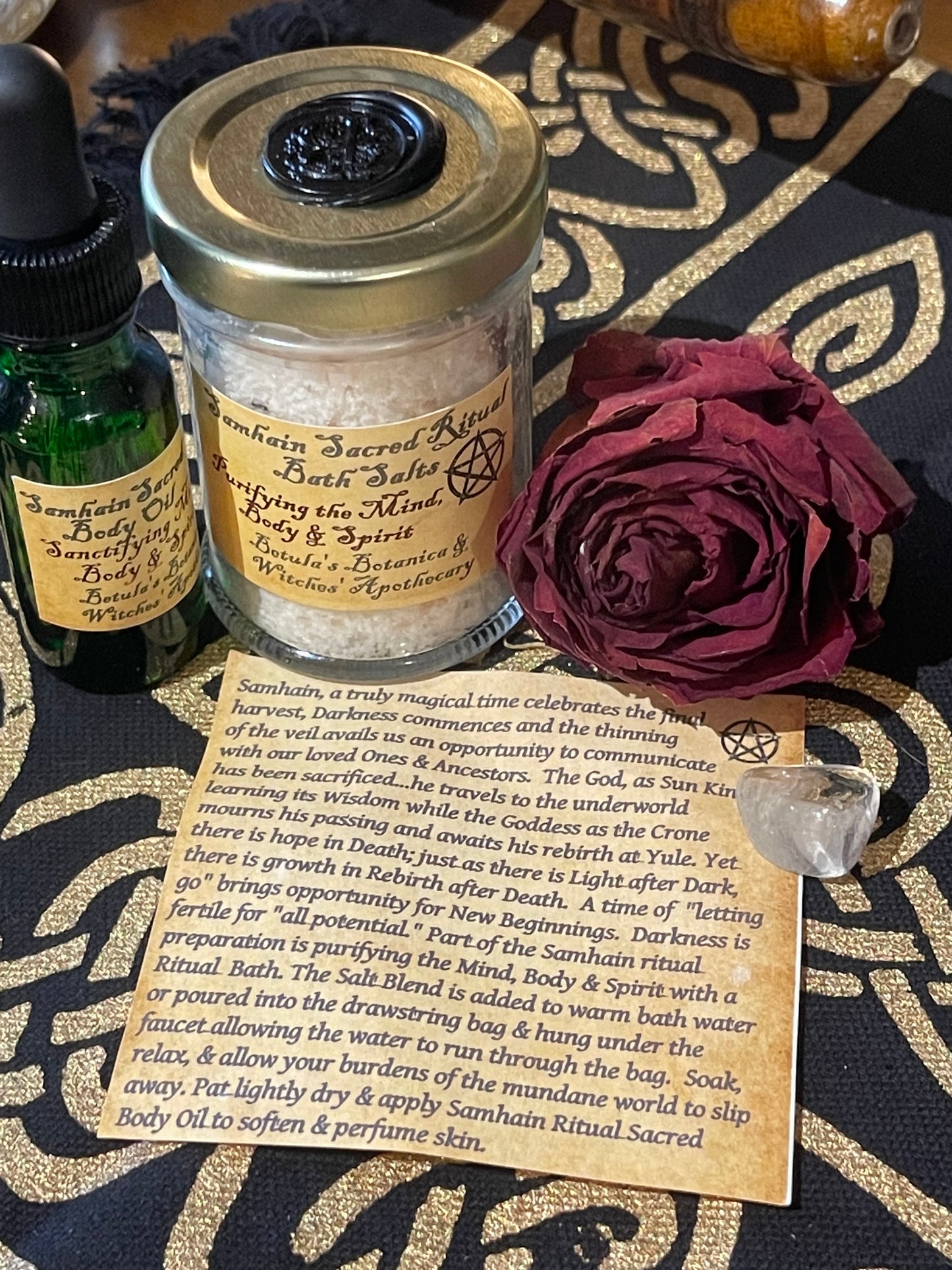 Sabbat Incensum Samhain, Anointing Oil, & Sacred Ritual Bath Sets